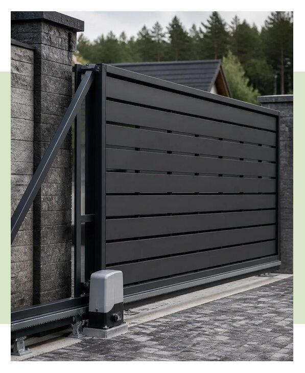 Откатные автоматические ворота в Устях-Илимске по цене от 124800 р. | ЗаборЭксеперт-Сть